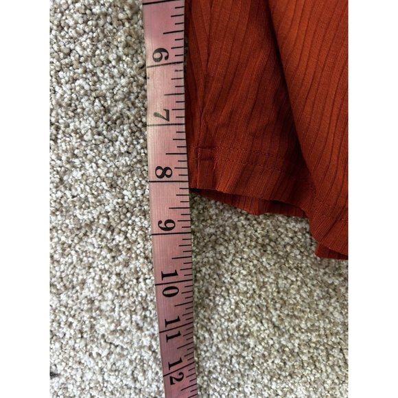 Old Navy Ribbed Dream High Waisted Orange Shorts Size Large Tall - Picture 6 of 7